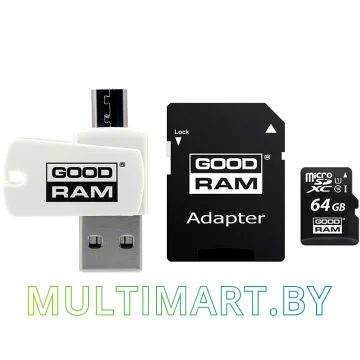Карта памяти GOODRAM ALL in ONE microSDXC 64GB